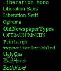 The author's fonts
